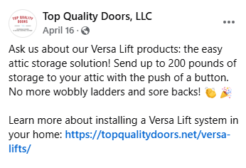 versa lift caption